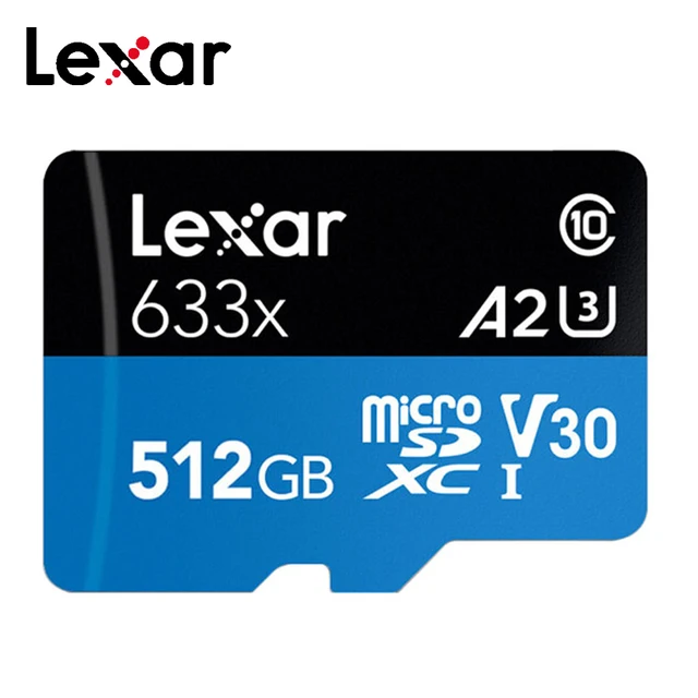 Lexar 633X Micro sd card 256GB 128GB 64GB 32GB 95MB/s 512GB 100MB/s Memory card Class10 UHS-1 U3 flash Memory Microsd TF Cards 1