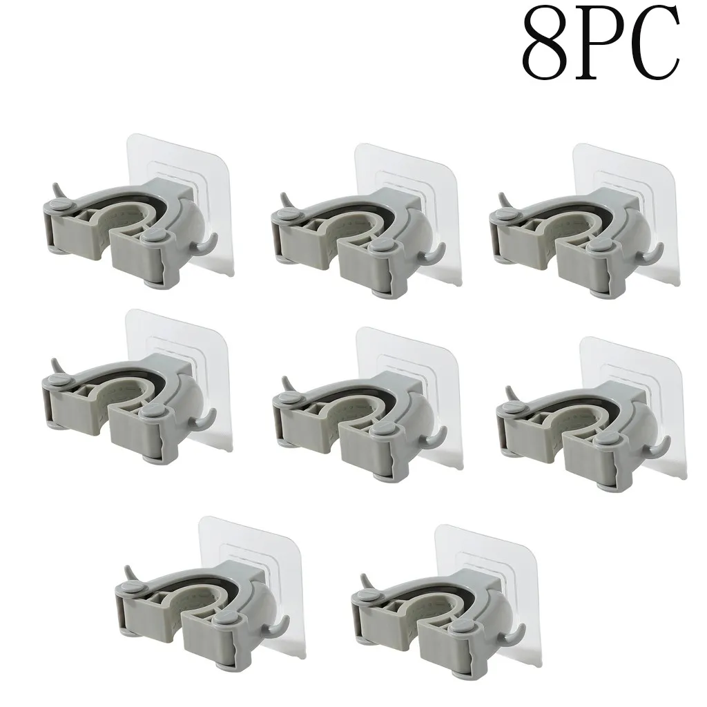 

5/8pcs Wall Mounted Mop Organizer Holder kitchen bathroom storage Brush Hanger Storage Rack Kitchen Hook