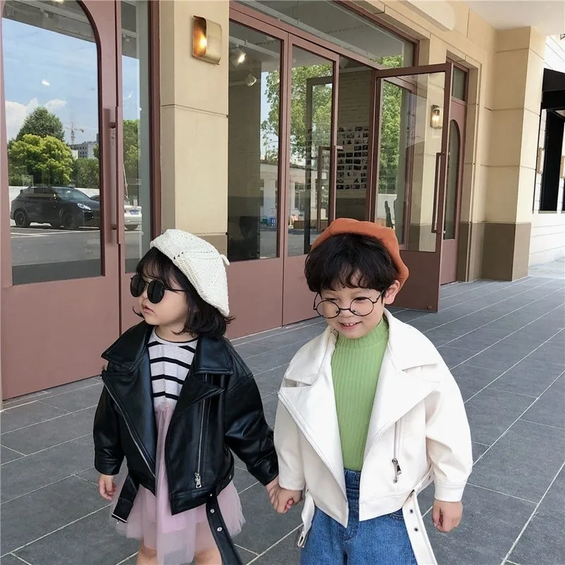 New Boy Coats Leather Kids Jackets Children Outerwear Spring AutumnBBT1042