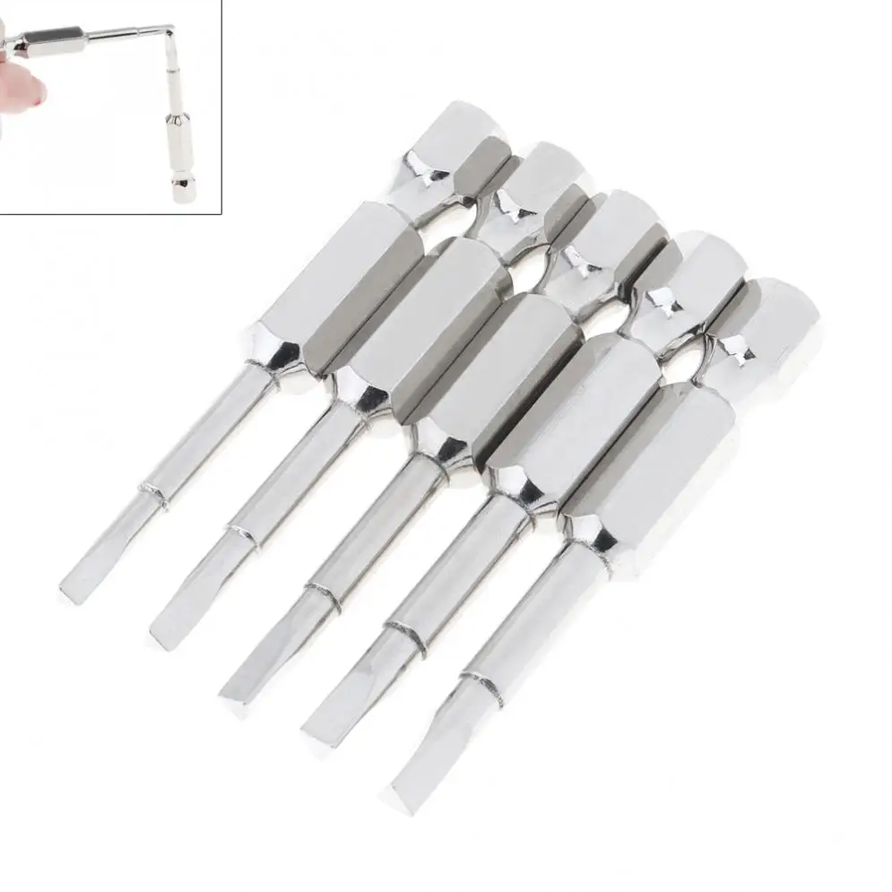 5pcs/set 1/4 Inch Magnetic Triangle  Screwdriver Bits Hex Shank 50mm S2 Steel Pneumatic Screwdriver Tools 9pcs ball end screwdriver bits 50mm alloy steel magnetic ball end hexagon head screwdriver bits drill tools dropshipping