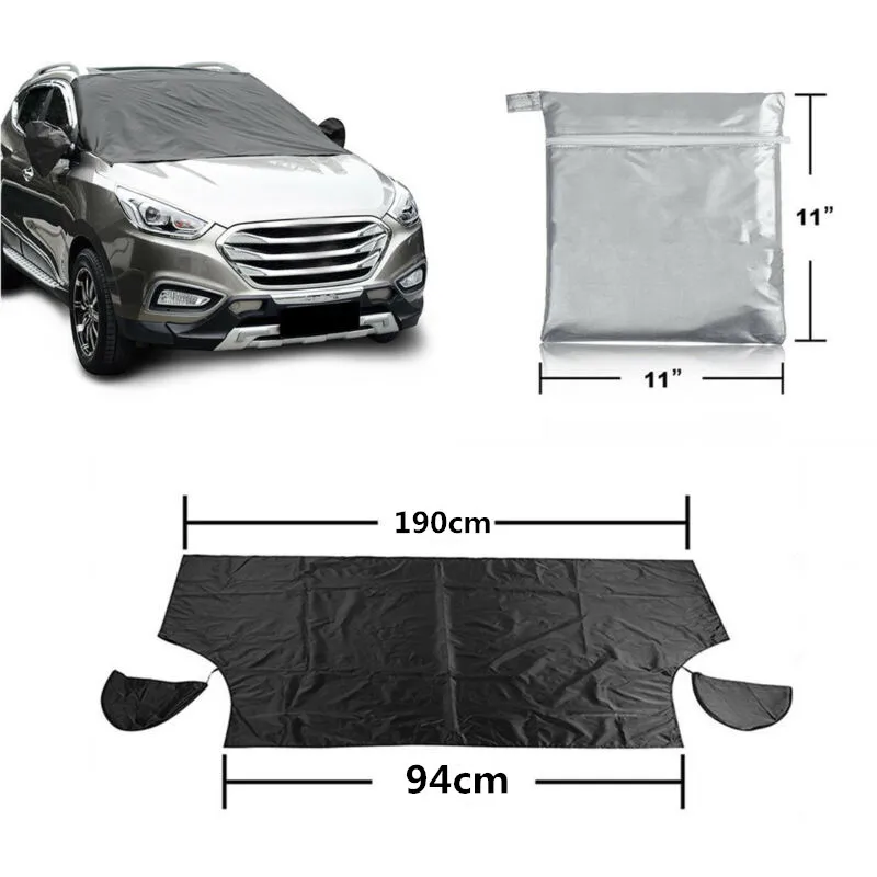

Snow Windshield cover For Winter Black Accessory Waterproof Polyester Auto