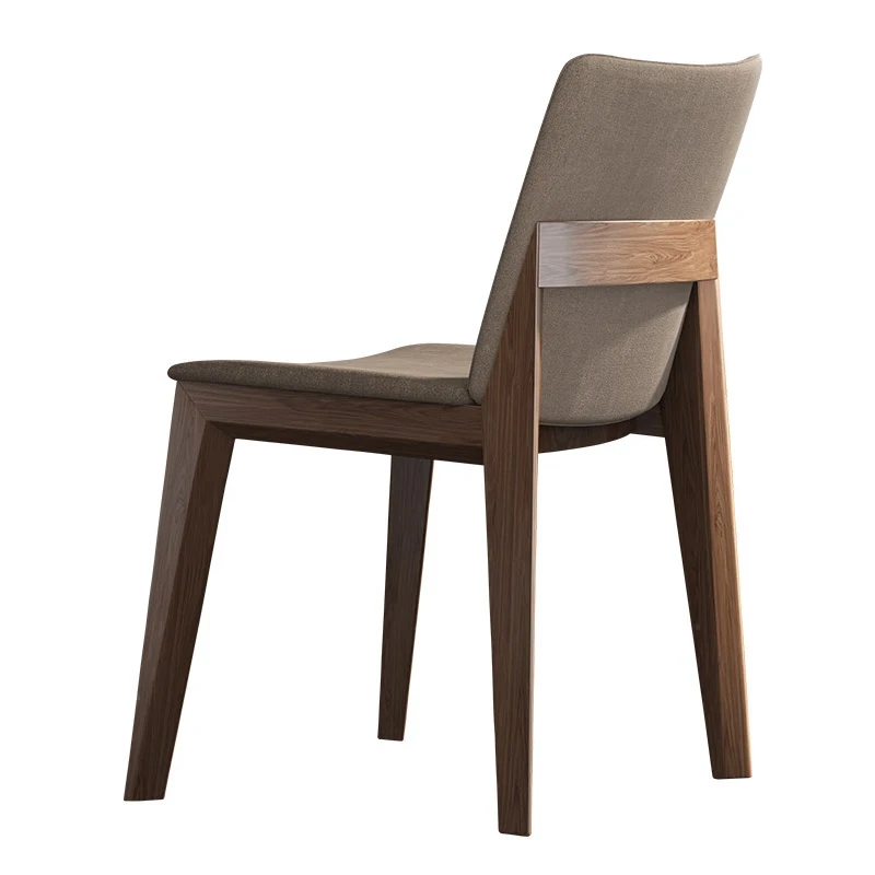 

Nordic solid wood dining chair home modern minimalist leather dining chair nail shop chair chair fabric dining chair