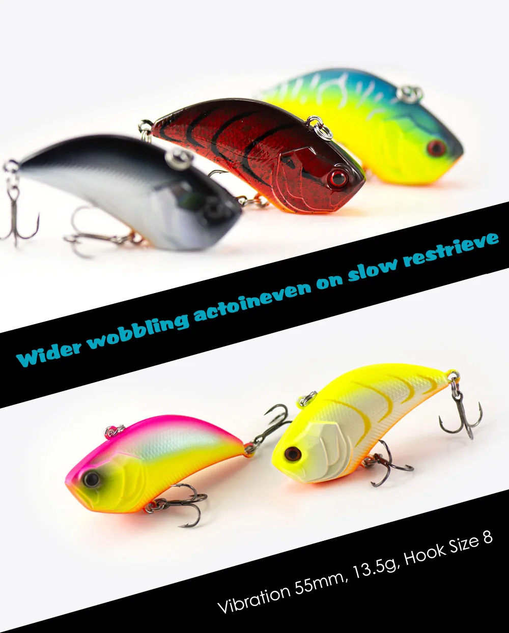 COUNTBASS 55mm 13,5g Vibraiton Rasseln Harte Körper Angeln Köder Vibe Köder Lipless Crankbait Angler Angeln Locken – Detail 9