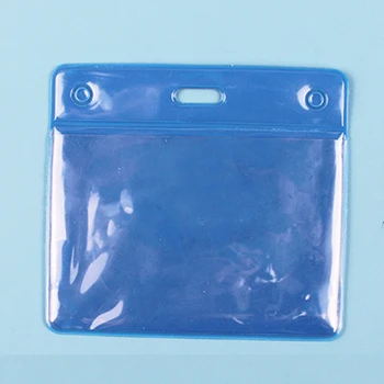 

10 x Clear Vertical ID Badge Card Plastic Pocket Holder Pouches 100 x 83mm