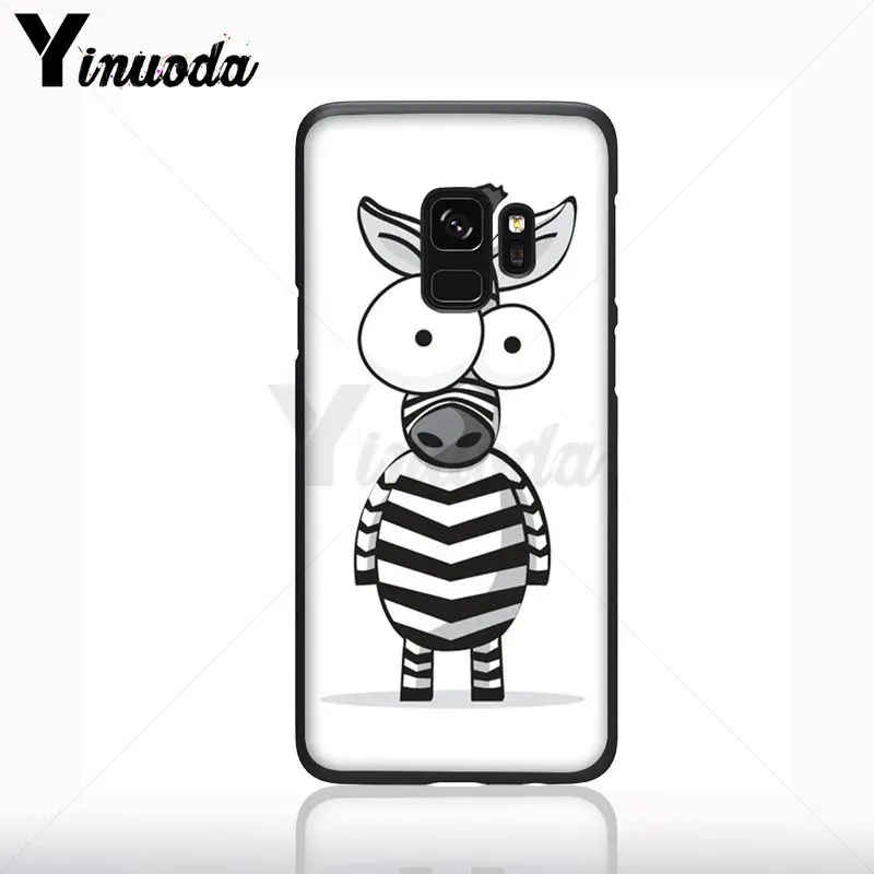 Sapi Alpaka Zebra Jerapah Lembut Silikon Hitam Cell Phone Case untuk Samsung Galaxy S10plus S9 S8plus S10e A50 A70 A10 Ponsel