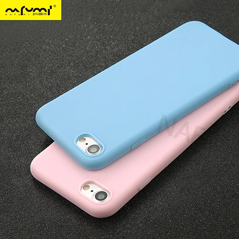 

Phone Case For iPhone 7 6 6s 8 X Plus 5 5s SE XR XS Max Simple Solid Color Ultrathin Soft TPU Case Candy Color Back Cover