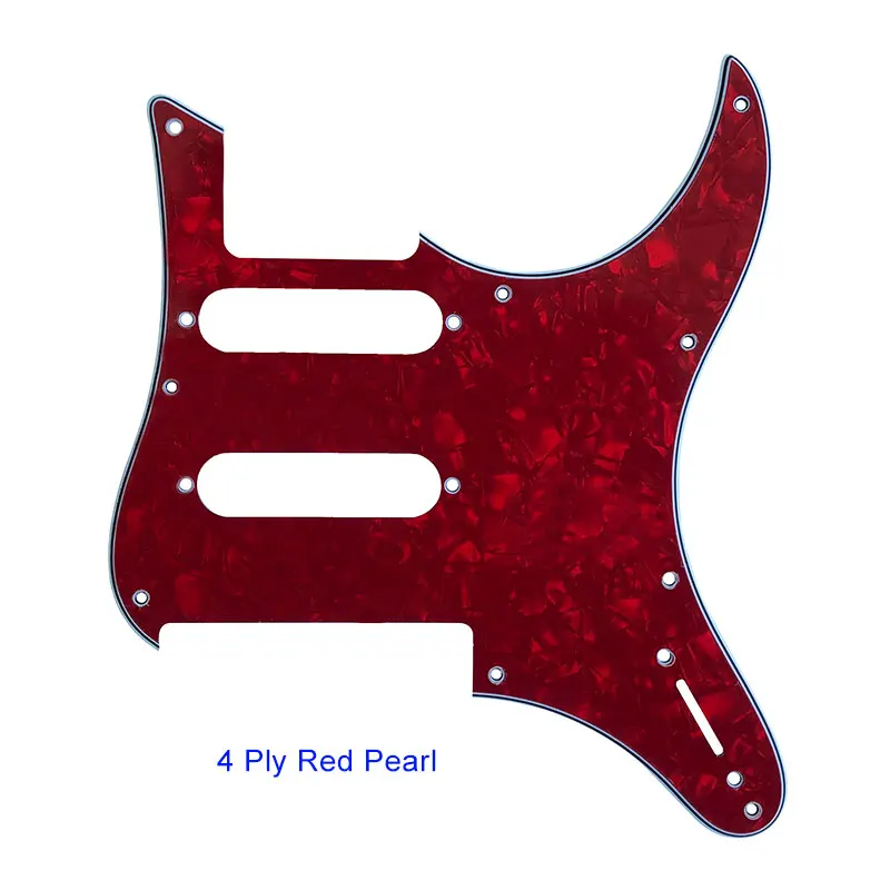4 Ply Red Pearl Pleroo Custom гитарные Запчасти-для PACIFICA 112 в электрическая гитара Pickguard, 4Ply Крем pearl - Цвет: 4 Ply Red Pearl