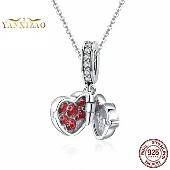 

Heart Diy accessories 925 silver original natural stone beads for jewelry making Fit pandora charm bracelet