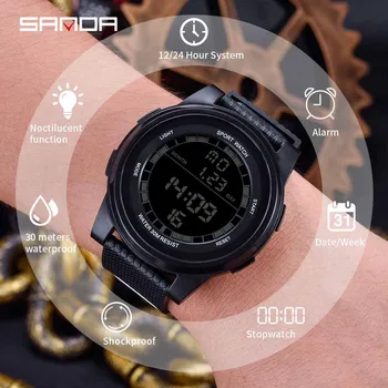 

Sanda Sport Watch Men Women Watches часы женские Waterproof Men's Multi Function Electronic Watch Outdoor reloj mujer relogio