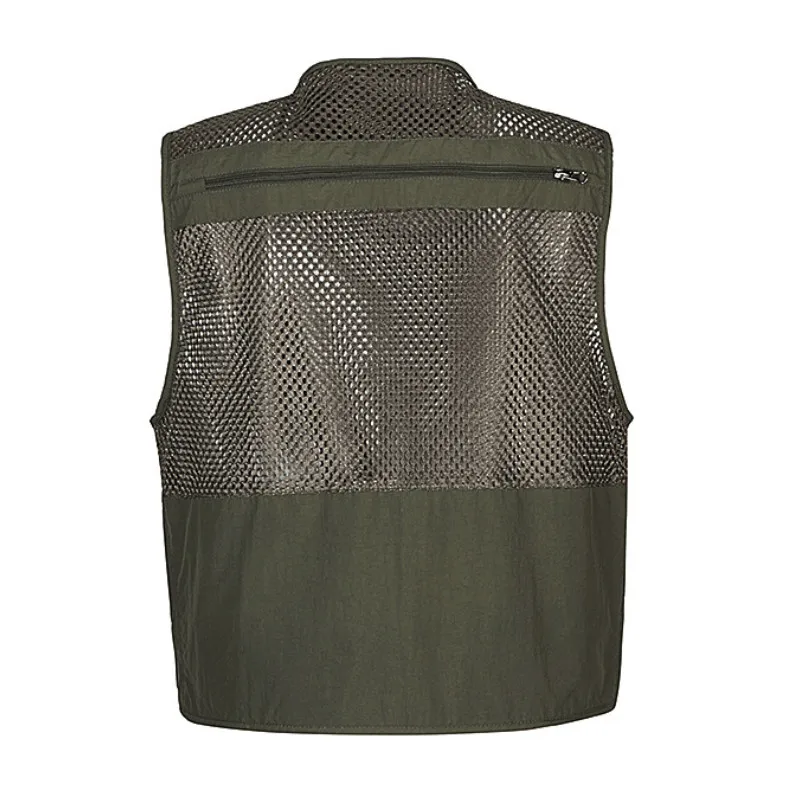 Unloading Men's Vest Tactical Webbed Gear Coat Summer Photographer Waistcoat Tool Many Pocket Mesh Work Sleeveless Jacket Male 2