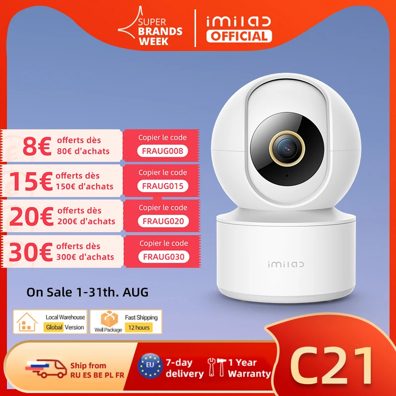 Photo Product Imilab C21 Smart Camera 2.5K Crystal Clear WiFi Security Surveillance Baby Monitor Imilab Home APP Starlight Night Vision