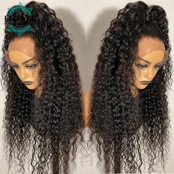 Curly Human Hair Wigs Brazilian Remy Glueless 13x6 Lace Front Human Hair Wig For Black Women 180desnity Preplucked FlowerSeason