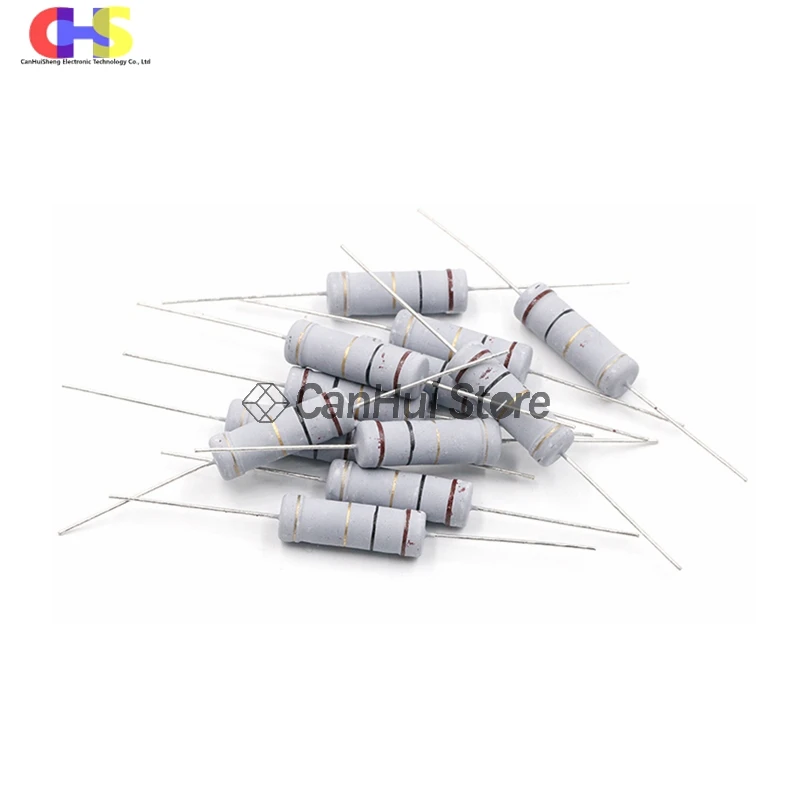 Carbon Film Resistor 20Pcs 2W 0.1R-2M 5% Tolerance 0.1 0.5 1 4.7 10 39 47 470 560 120K 200K 510K 820K ohm Electronics Resistance