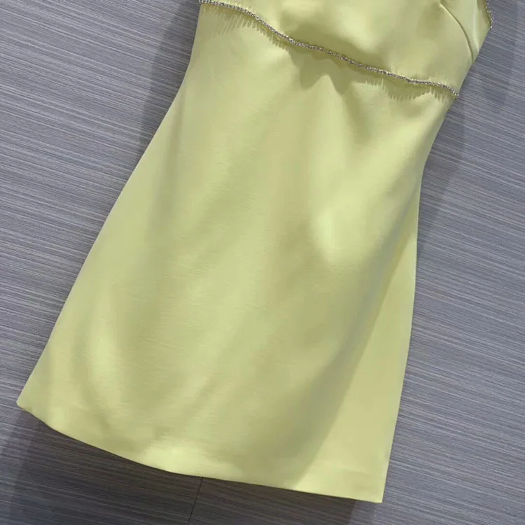 Ранняя весна женское Новое модное элегантное Сексуальное Тонкое Платье с цепочкой 2 цвета желтый и черный по всему миру