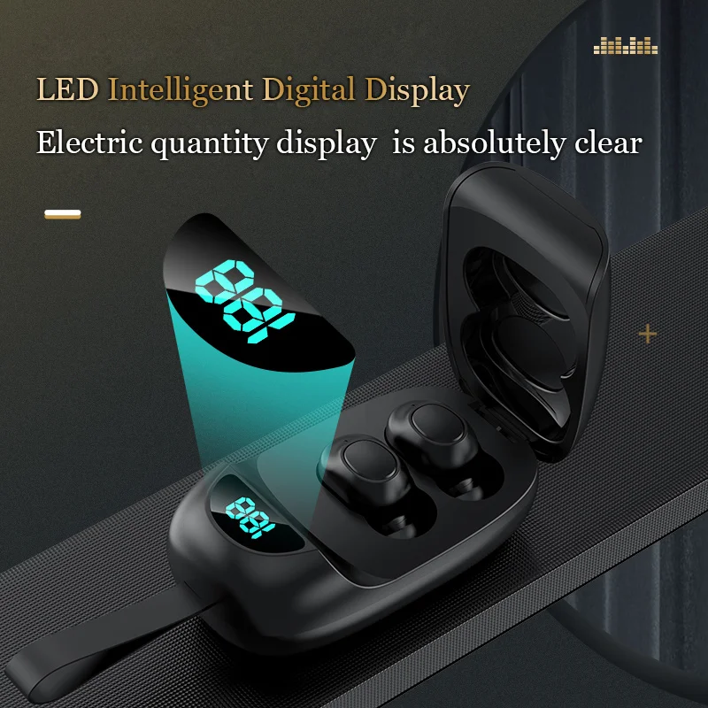 JS25 Wireless 5 0 Bluetooth earbuds with hanger TWS Sports earphone In ear gaming headset Stereo sound earpods for Smart phone