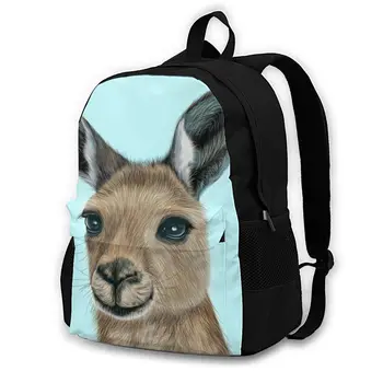 

2020 Backpack Women Shoulder Bag Fashion School Bag For Teenage Girl BackpacksCute Wild Australian Kangaroo Head Travel Bag
