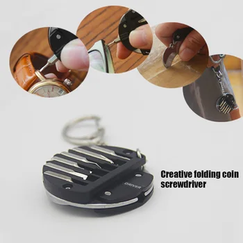 

Multi Function Pocket Tools Mini Folding Screwdriver Plier Cutter Coin Keychain ALS88