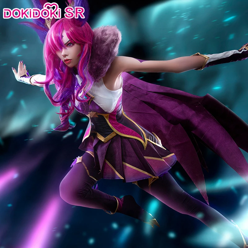 DokiDoki SR игра Лига Легенд Xayah Косплей звезда Guardian костюм для женщин Xaya LOL|Игровые
