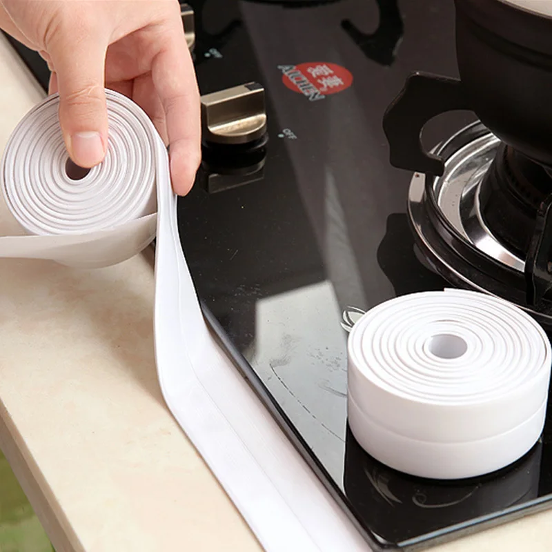 

2.2/3.8cm PVC Kitchen Bathroom Wall Sealing Tape Self Adhesive Waterproof MoldProof Tape Adhesives & Sealers Dropshipping