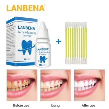 

LANBENA Teeth Whitening Essence Quickly Removes Plaque and StainsOral Hygiene Cleaning Serum Dental Tools Teeth-Cleaning