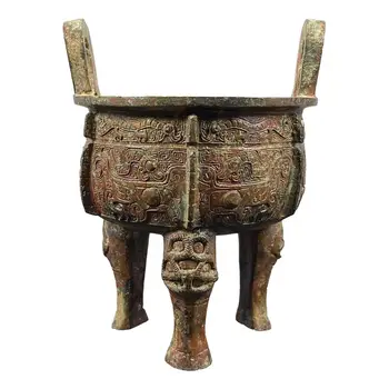 

LaoJunLu The Bronze Round Tripod Weighs 0.77Kg Imitation antique bronze masterpiece collection of solitary Chinese traditional