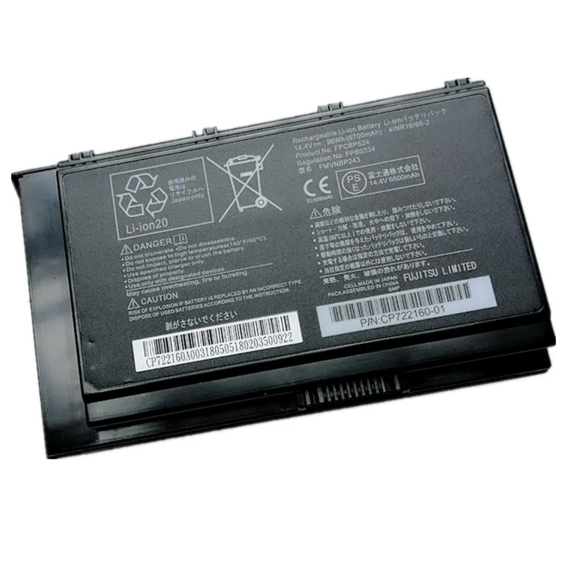 Новая Оригинальная батарея для Fujitsu CELSIUS H980 4INR19/66-2, CP722160-01, FMVNBP243, FPB0334, FPCBP524 14,4 В 96WH
