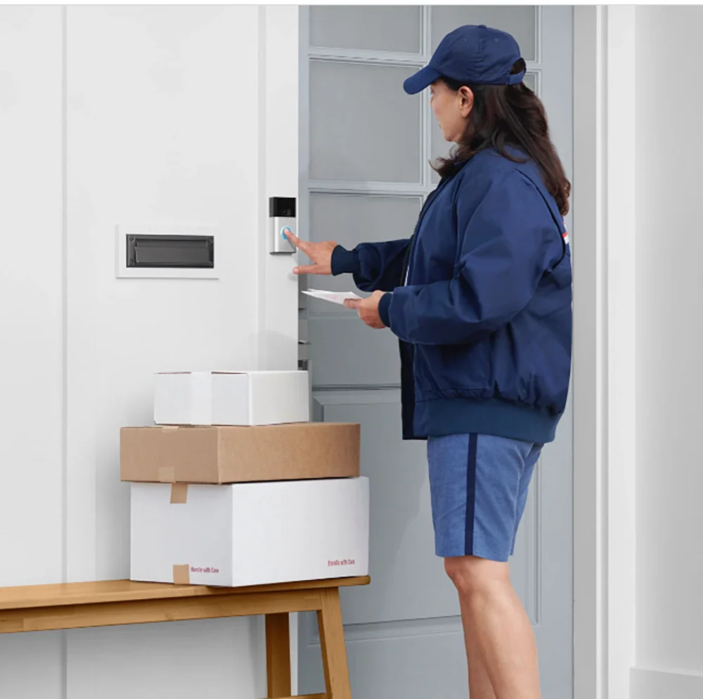 Batteria Per Ring Doorbell 6080mAh - 2 Pezzi Con Stazione Di Ricarica - Compatibile Con Video Doorbell 2/3/4 - Foto 2