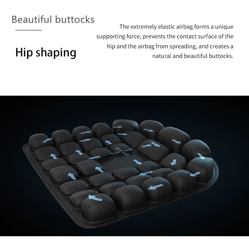 Massage Seat Cushion Air Decompression Pads Hemorrhoids Lumbar Mat Can Add Water For Chair Car Wheelchair With Cooling Fiber