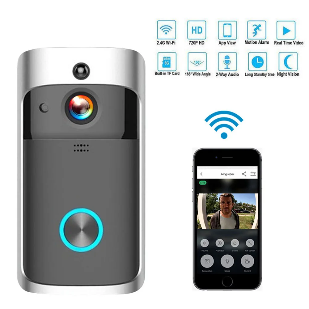 #*Cheap Smart wifi Doorbell Camera IP Video Intercom Video Door Phone Door Bell For Apartments IR Alarm Wireless Security Camera