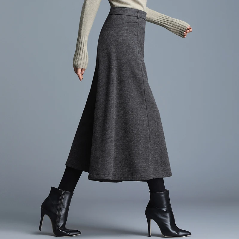 Pants Female Wide Leg Pants New Style Autumn Winter Capri-Pants Pants 2020 New High-Waisted Solid Black Loose Women Pants 12C Pants Female Wide Leg Pants New Style Autumn Winter Capri-Pants Pants 2020 New High-Waisted Solid Black Loose Women Pants 12C