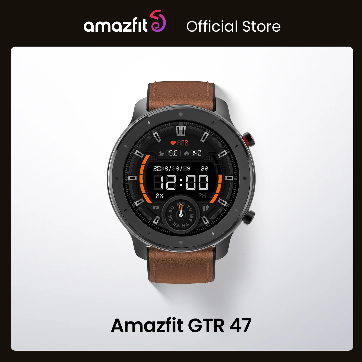 Global Version Amazfit GTR 47mm Smart Watch 5ATM Waterproof Smartwatch 24 Days Battery Music Control Leather Silicon Strap|Smart Watches| - AliExpress