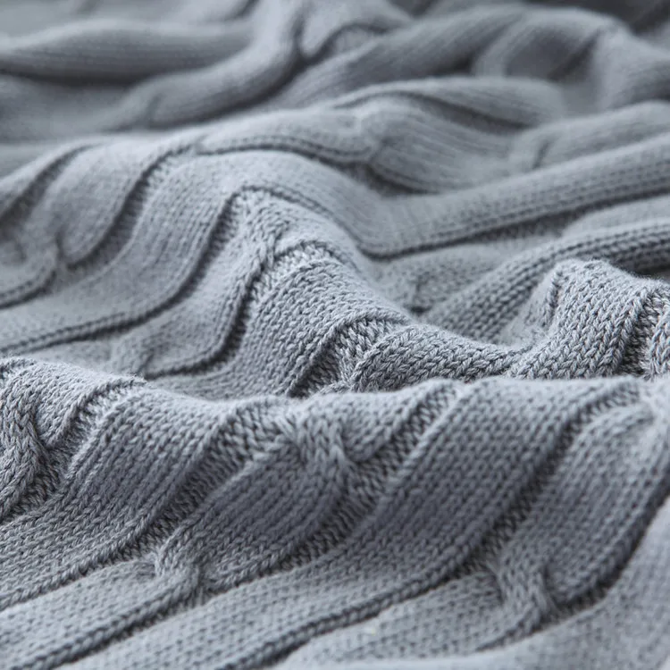 Мягкое вязаное одеяло ручной работы из хлопка, однотонное вязаное одеяло в клетку, одеяло для дивана, телевизора, теплое покрывало для дивана, кровати, 3 размера