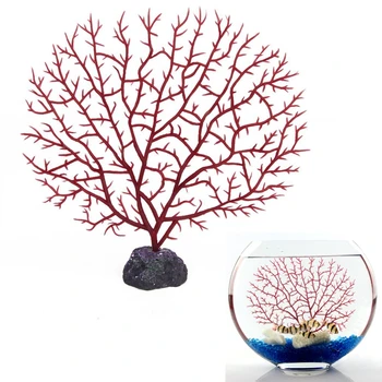 

AQUARIUM ARTIFICIAL RED CORAL UNDERWATER PLANTS ORNAMENT DECORATING