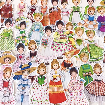 

38pcs Vintage Showa style doll sticker DIY scrapbooking junk journal base collage mobile computer happy plan decoration sticker