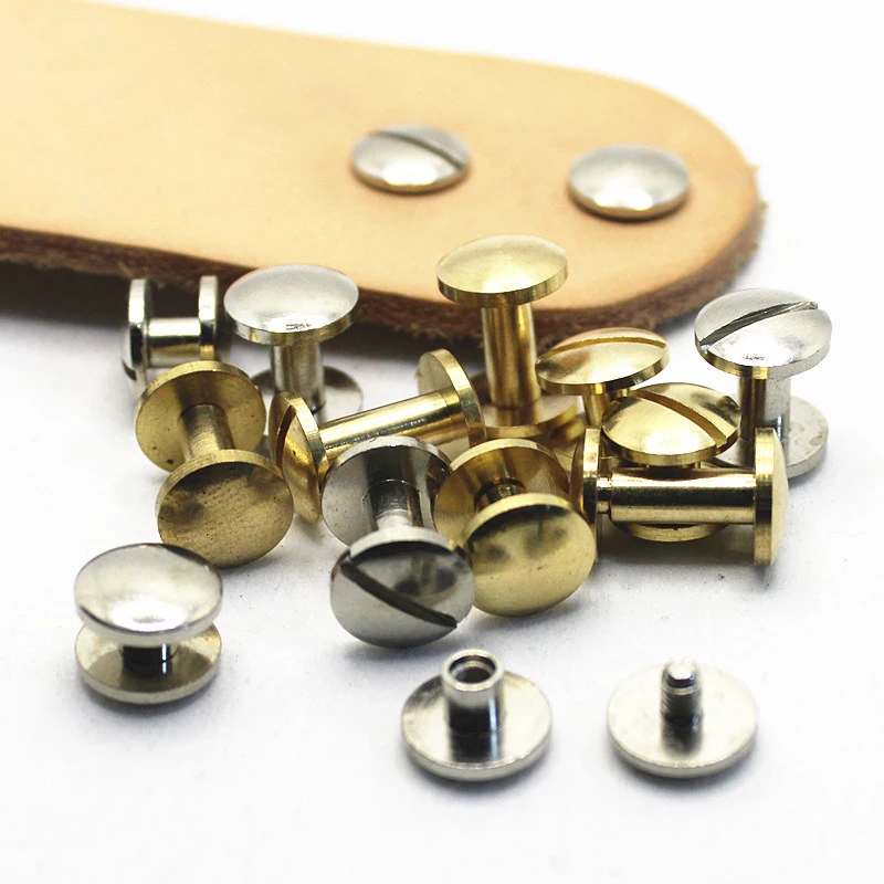 Золотистые и серебристые металлические гвозди для чемодана 20 шт. 5 мм медная