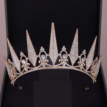 FORSEVEN для женщин и девочек на день рождения корона со стразами Тиара головной убор украшения для волос аксессуары для невесты свадьбы