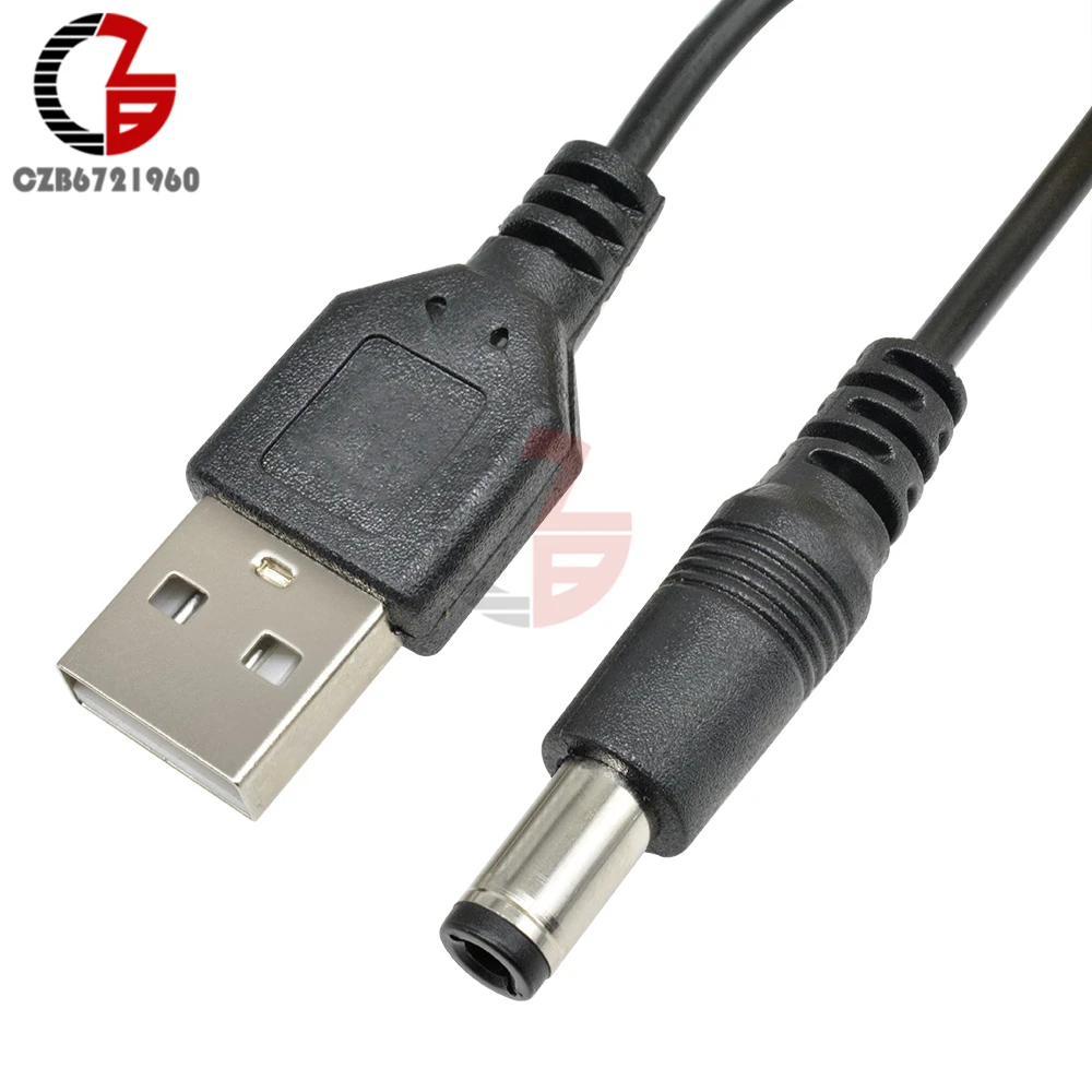 USB 2,0 DC 5,5 мм X 2,1 мм 5,5X2,1 0,8 M USB к DC адаптер питания кабель