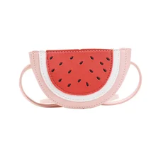 Милый мини-кошелек для маленьких девочек, сумка через плечо, новинка, ПУ, арбуз, сумки на плечо для малышей, Месседжер-сумка для девочек, сумочка, кошелек