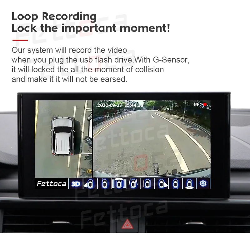 bird view car camera system