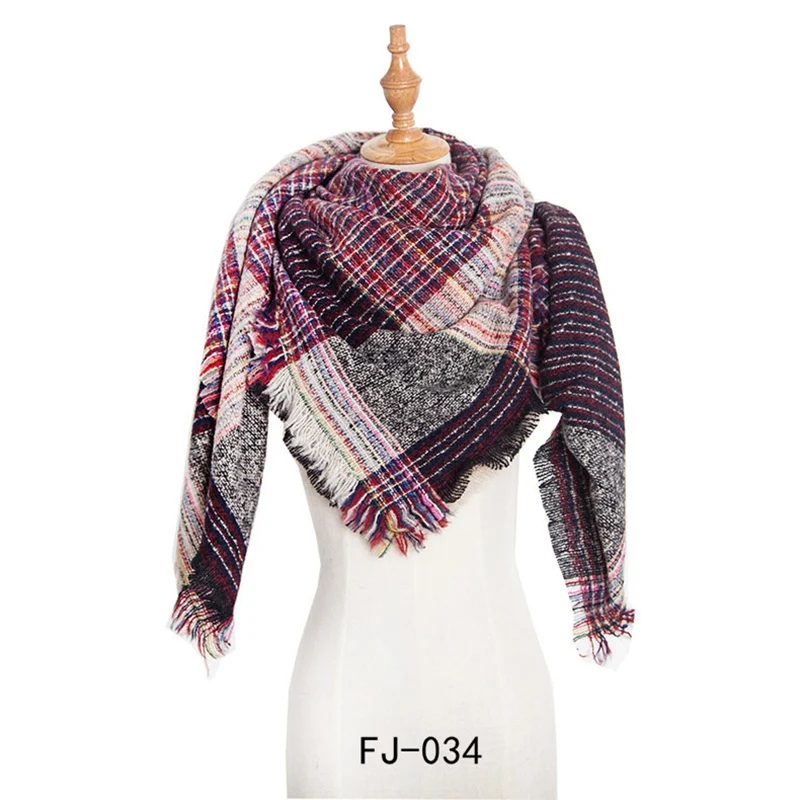 Зимний шарф простой дизайн высокое качество шеи Бандана Tassal женский хиджаб длинный Леди палантин мягкий дышащий пашмины - Цвет: FJ34