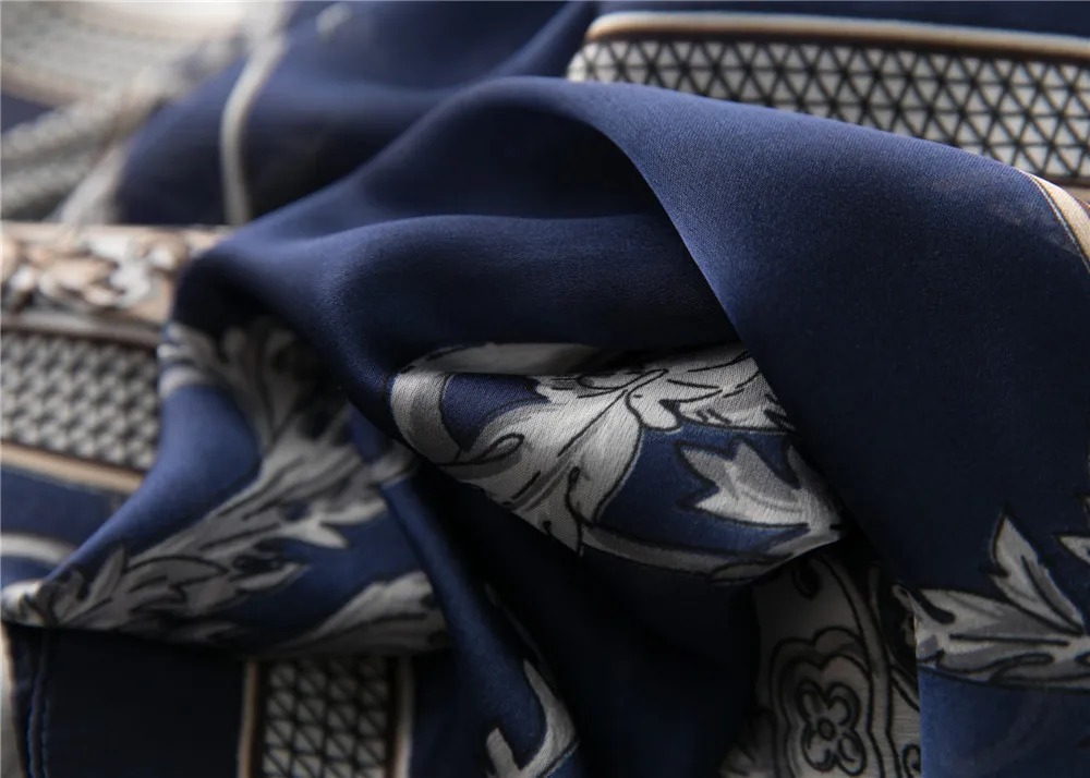 Осенне-зимний стильный шарф с принтом, Высококачественная элегантная ИМИТИРОВАННАЯ шелковая ткань, шарфы, модная шаль с украшениями, универсальная
