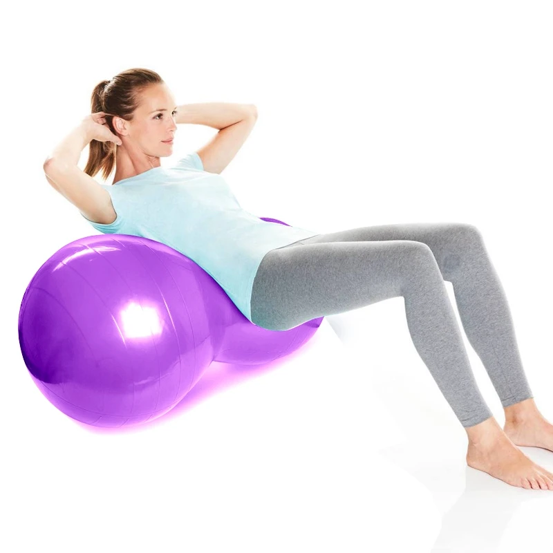 Yoga Supplies Explosion-proof Yoga Peanut Ball Fitness Rehabilitation Physical Therapy Ball-Gray