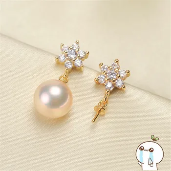 

Classic Earrings Component and Findings, Stud Earrings Settings Mountings Parts, Nice Gift Mounts for Pearls Jade Corals Stones