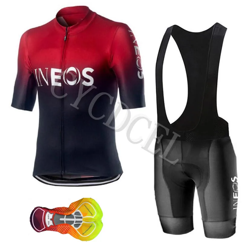 Cycling set 03 Велосипедная майка, INEOS, Майо, Ropa Ciclismo, Hombre, командная одежда для велосипеда, Быстросохнущий комплект с коротким рукавом, MTB, велосипедная одежда, 16D гель - Цвет: Cycling set 03