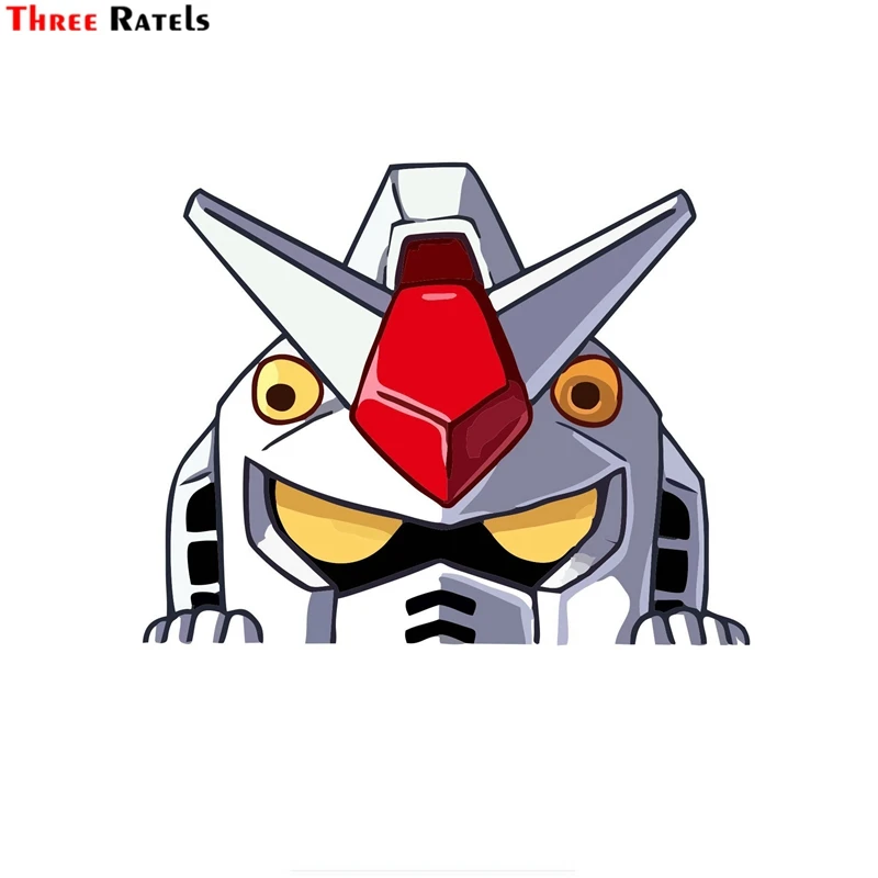 Three Ratels FC41 3D GUNDAM RX-78 Peeking аниме Автомобильная наклейка для Peugeot 206 308 виниловая из