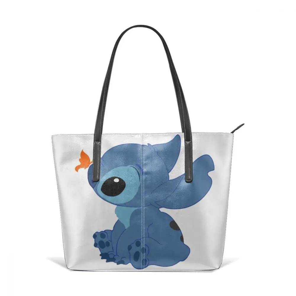 Стежка сумка сшитый кардиган-ручка сумки высокого качества печать кожаная сумка женская Подростковая тренд Путешествия Большие женские сумки - Цвет: Stitch