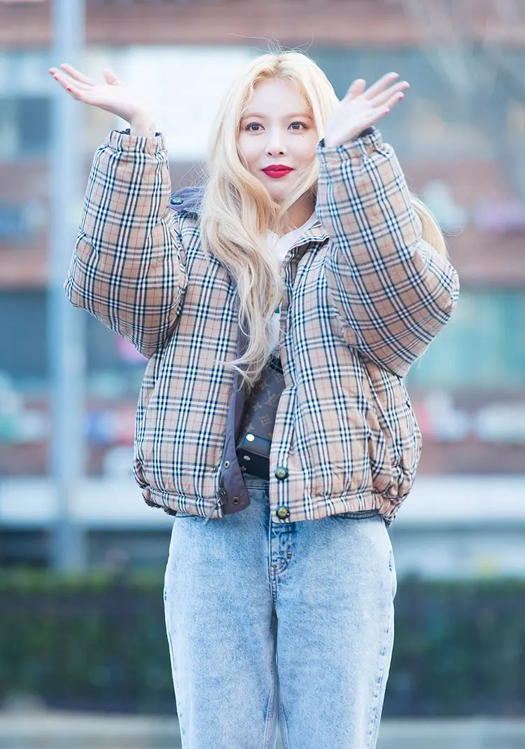 Kpop 4Minute Kim Hyun, женские зимние теплые свободные толстовки в клетку цвета хаки с высоким воротником, Женская Корейская уличная одежда, плотные толстовки