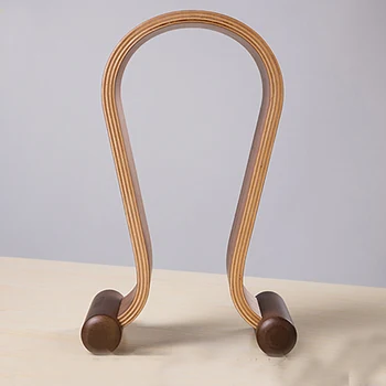

Storage Desk Home Decoration U Shaped Headphone Holder Non Slip Accessories Stand Wooden Display Portable Hanger Universal