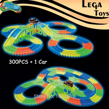 

Magic Track outer size 5.5cm DIY Assembly Toy Car Bend Flash in the Dark LED Racecar Fluorescence Puzzle Education Toys Vehicle