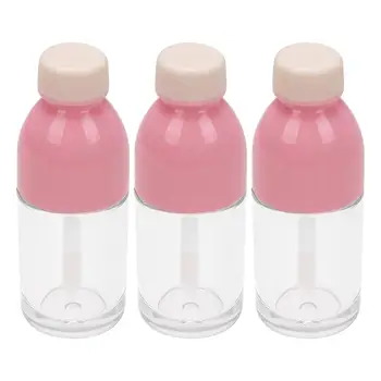 

3pcs Small Lip Gloss Bottles Empty Lip Gloss Tube Lip Glaze Bottles Empty Lip Gloss Containers for Women Female (Pink)